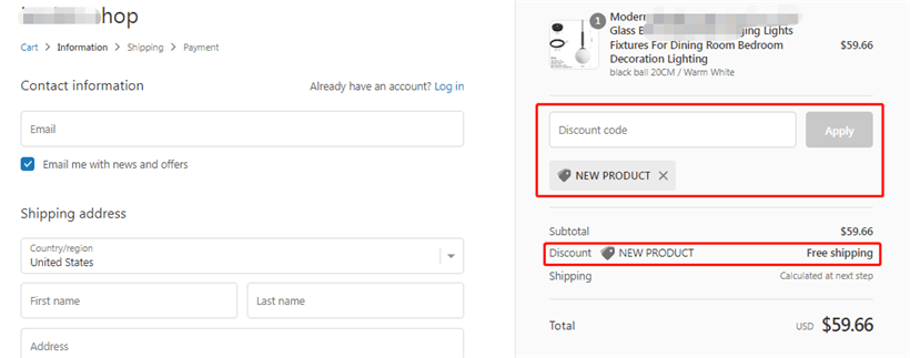 Shopify手動(dòng)折扣碼